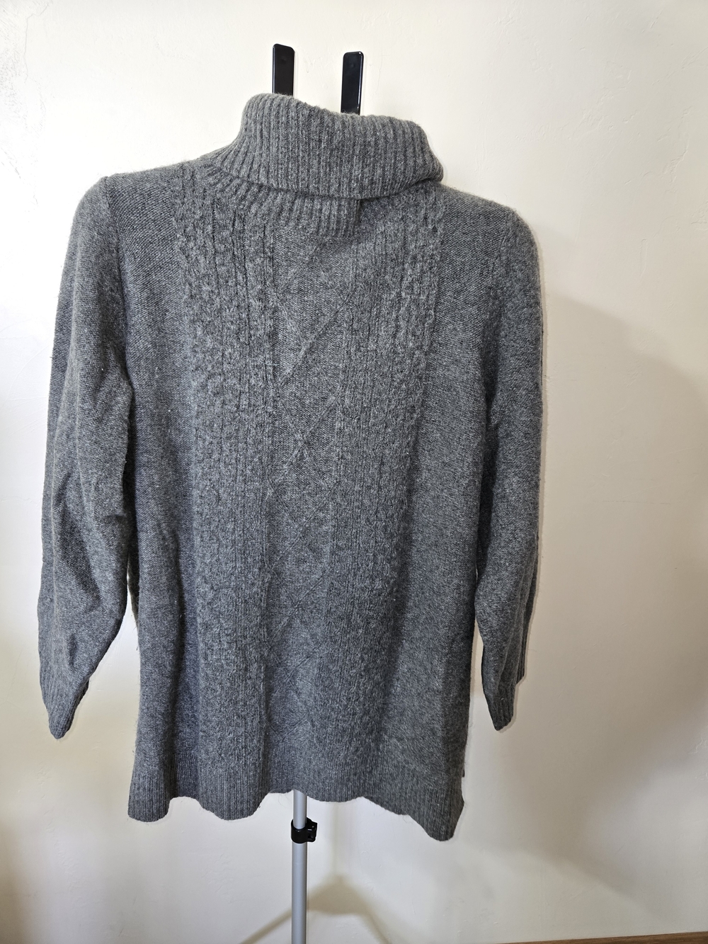 croft & barrow Gray Cable Knit Turtleneck Tunic Sweater 2x